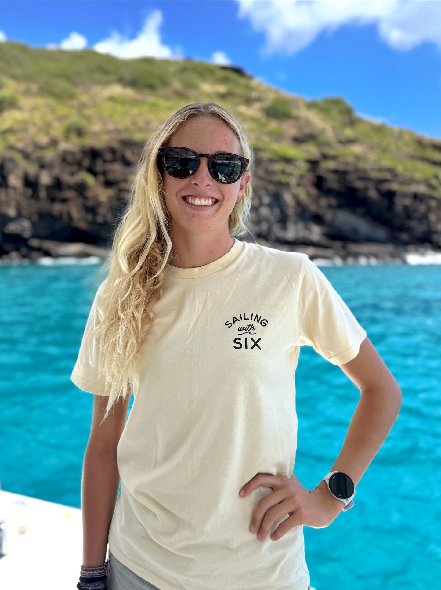 Sailing with Six Premium Crew Tee